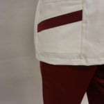 unisex hes Yarno wit-bordeaux detail zak